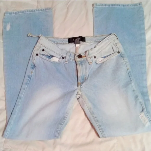 LUELLA💥 VINTAGE JEANS JUNIORS SIZE 1  LIGHT BLUE WASH - Picture 3 of 5